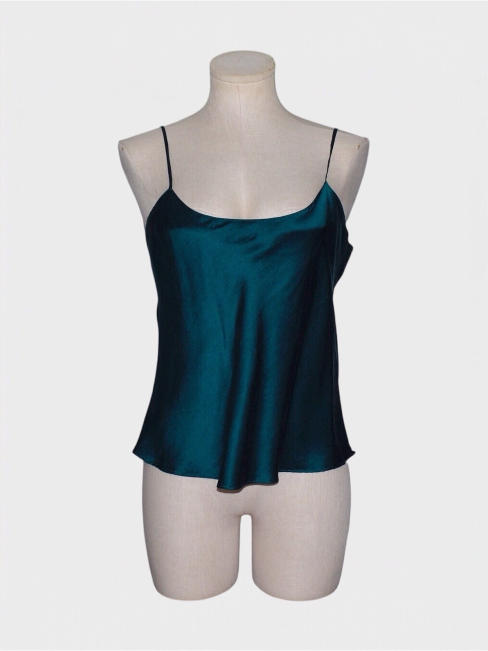 Victorias Secret Vintage 80s Silk Satin Cami Tank Top Gold Label